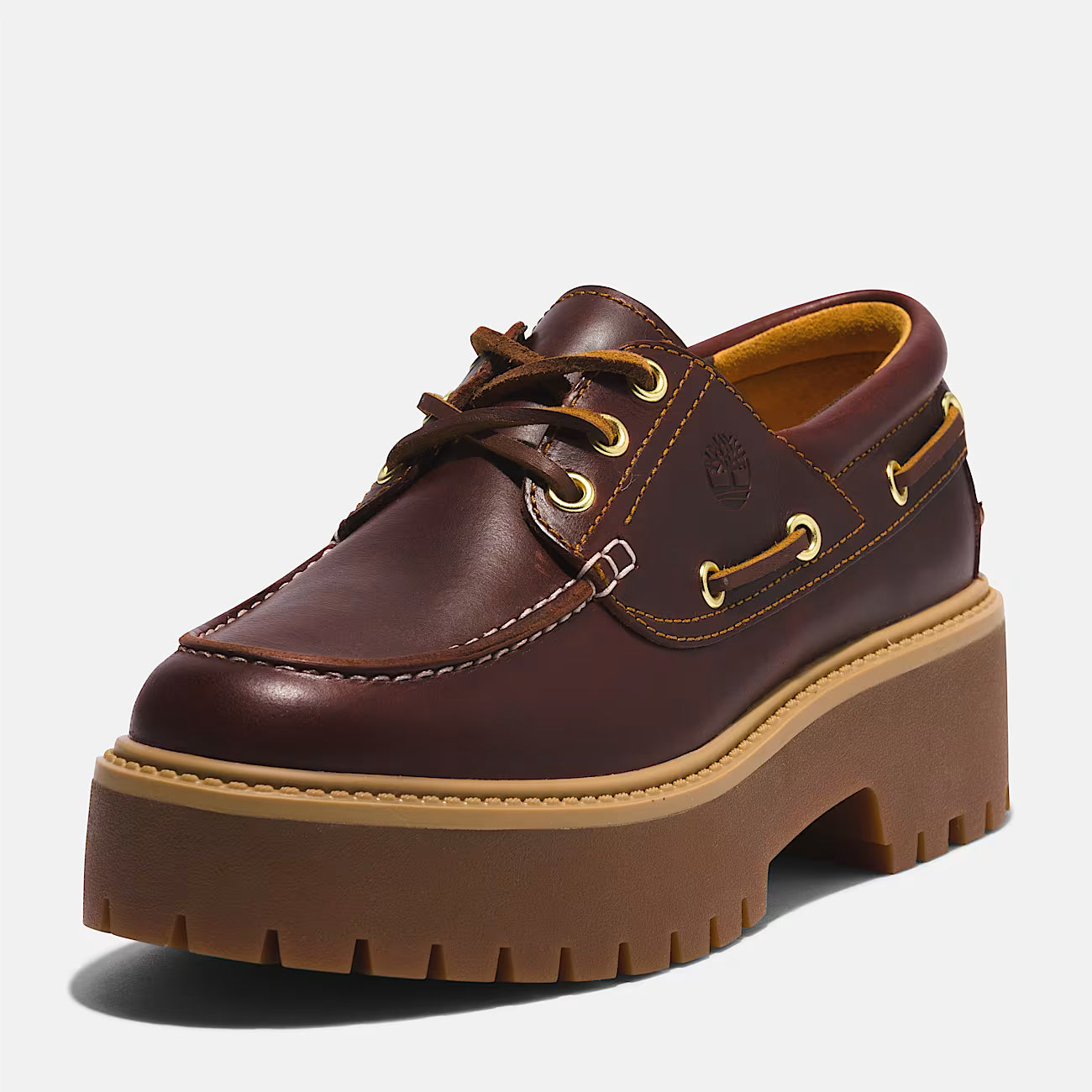 Timberland Scarpe da Barca con Plateau Stone Street Donna Marrone Scuro