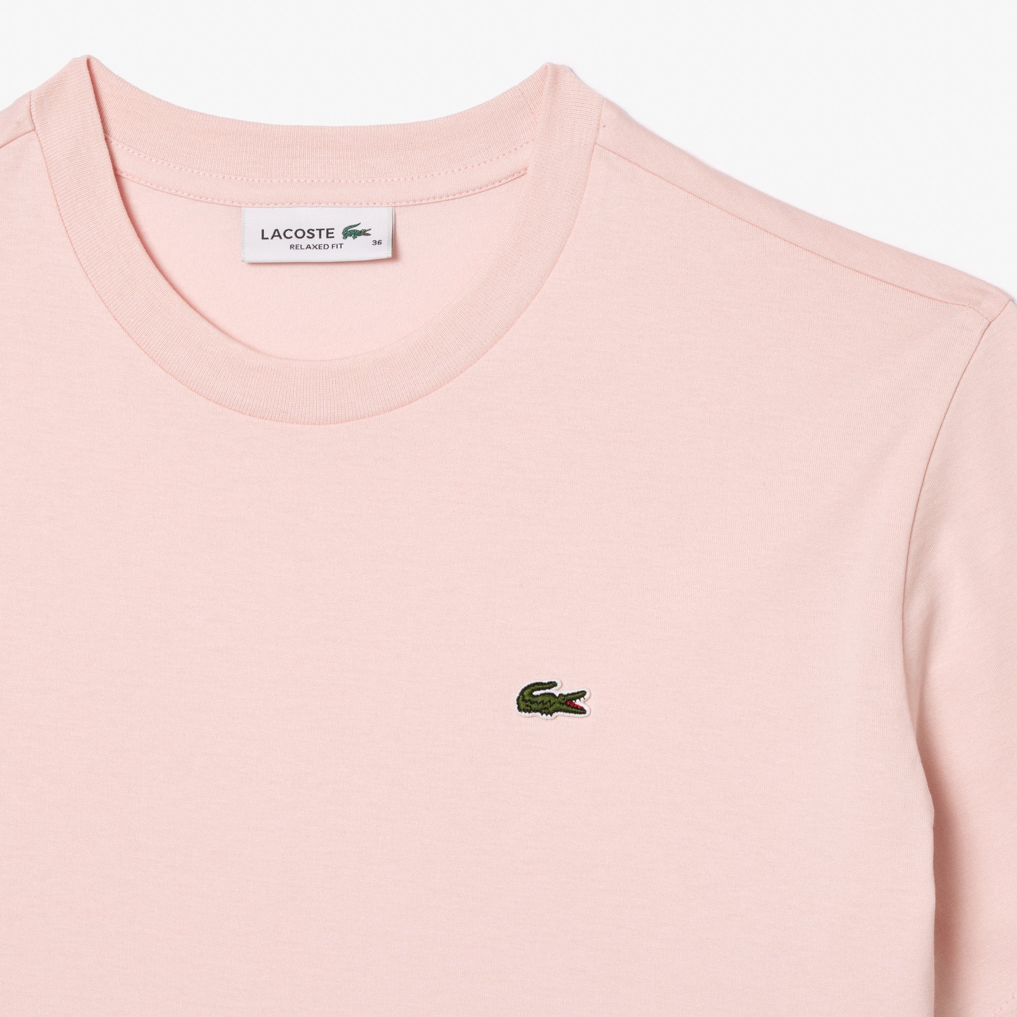 Lacoste T-Shirt in Cotone Donna TF7215 Rosa Chiaro