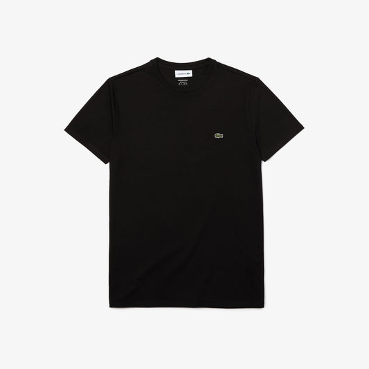 Lacoste T-Shirt in Jersey di Cotone Uomo Nero