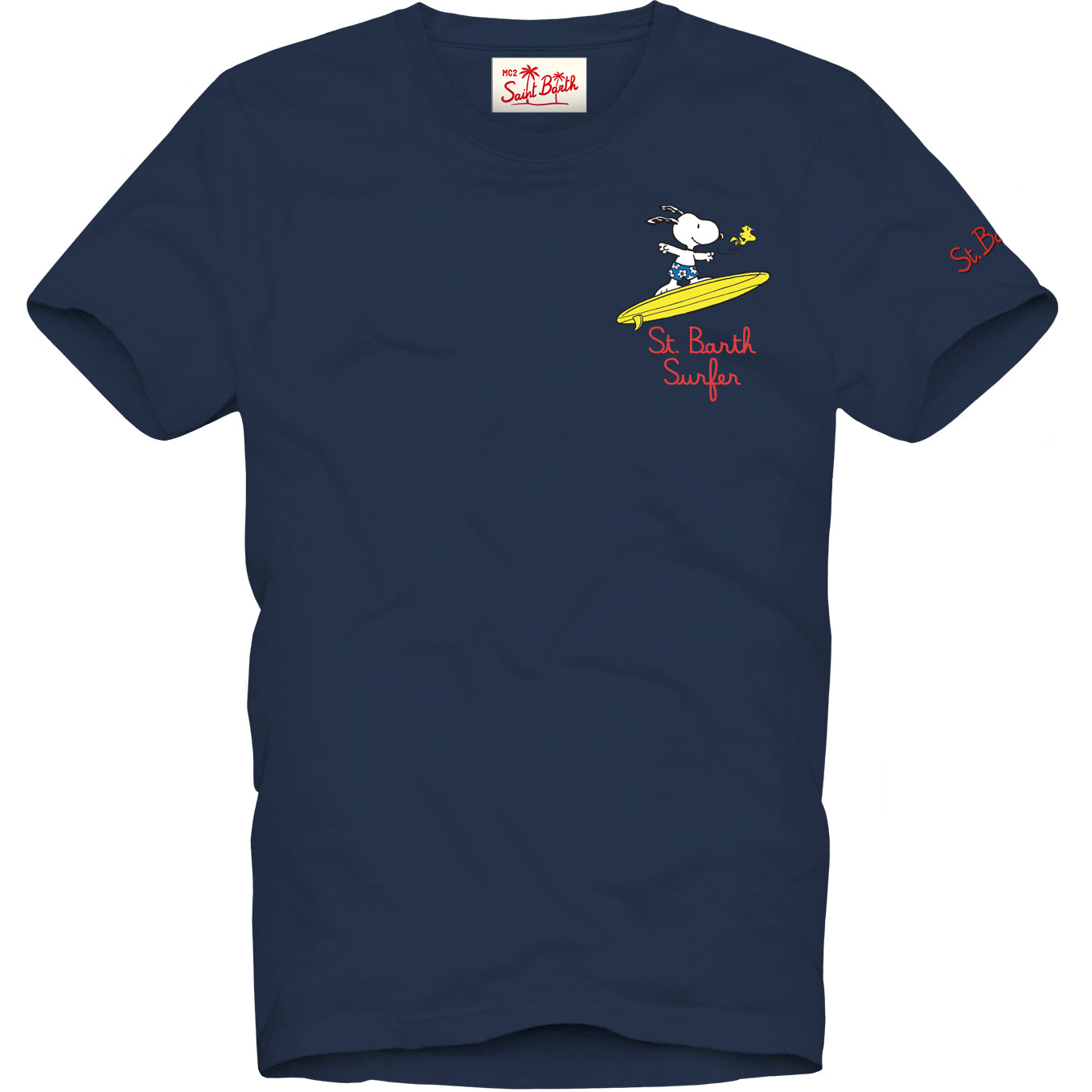 MC2 Saint Barth T-Shirt Snoopy Surfer Uomo Blu