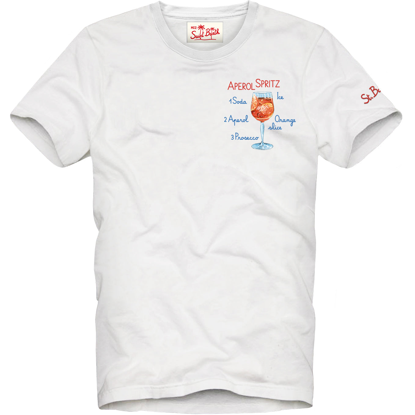 MC2 Saint Barth T-Shirt in Cotone Spritz Uomo Bianco