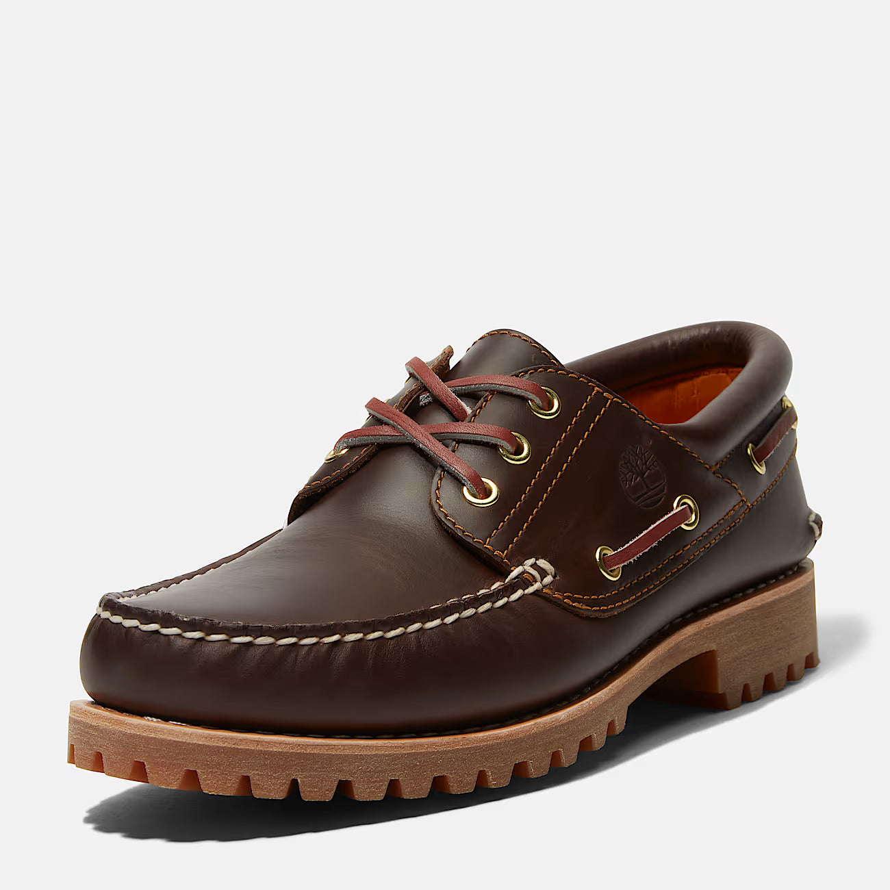 Timberland Scarpa da Barca Authentic 3 Eye Lug Uomo Marrone