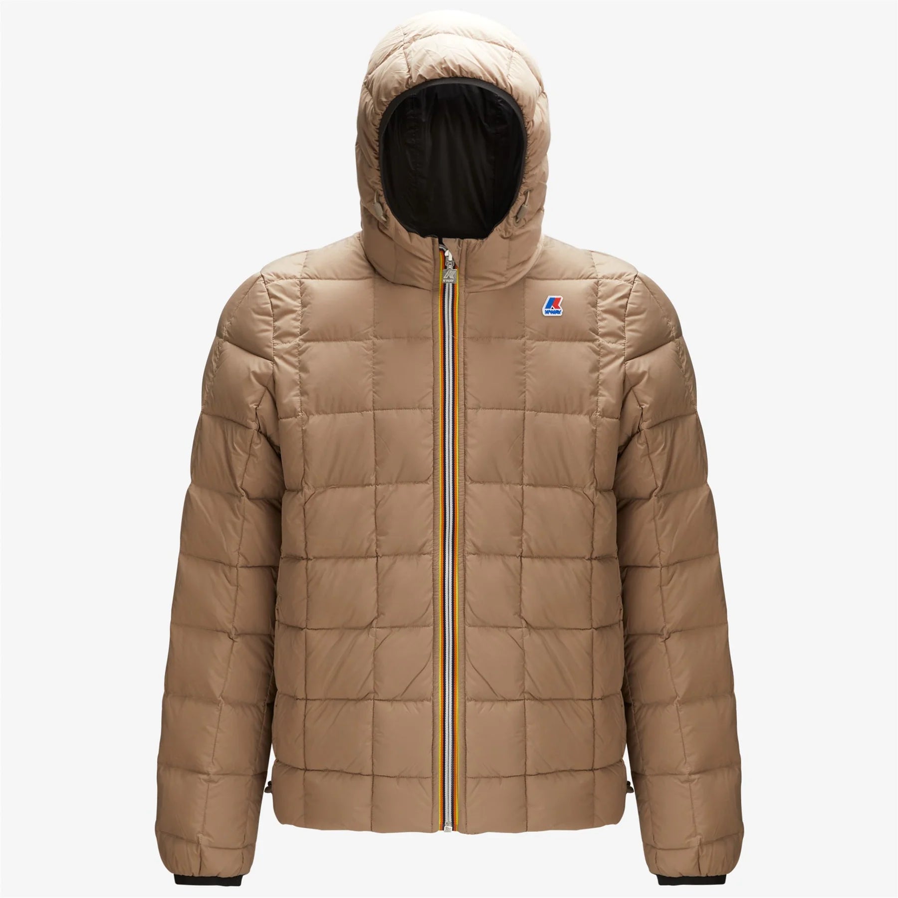 K-Way Giacca Corta Uomo Jaques Thermo Plus Double Nero e Beige