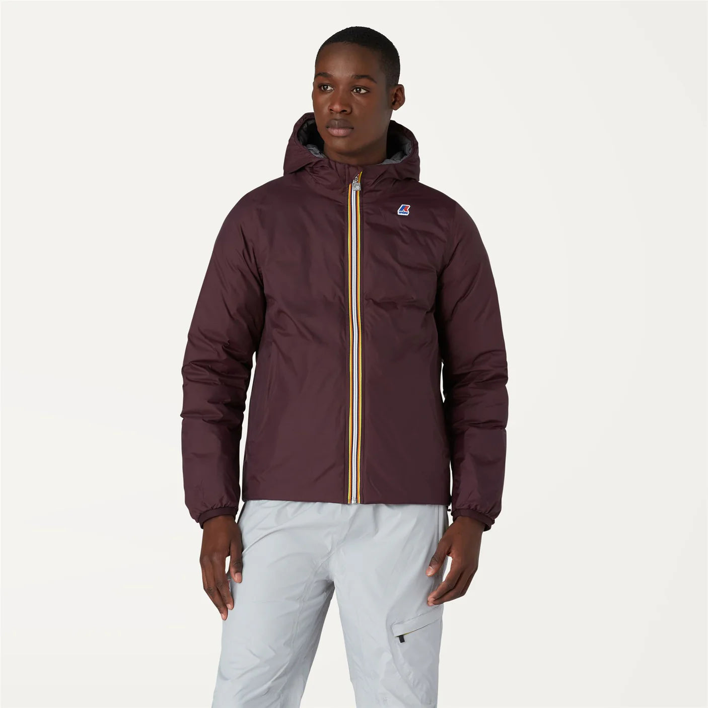 K-Way Giacca Corta Uomo Jaques Thermo Plus Double Brown D, Grey A