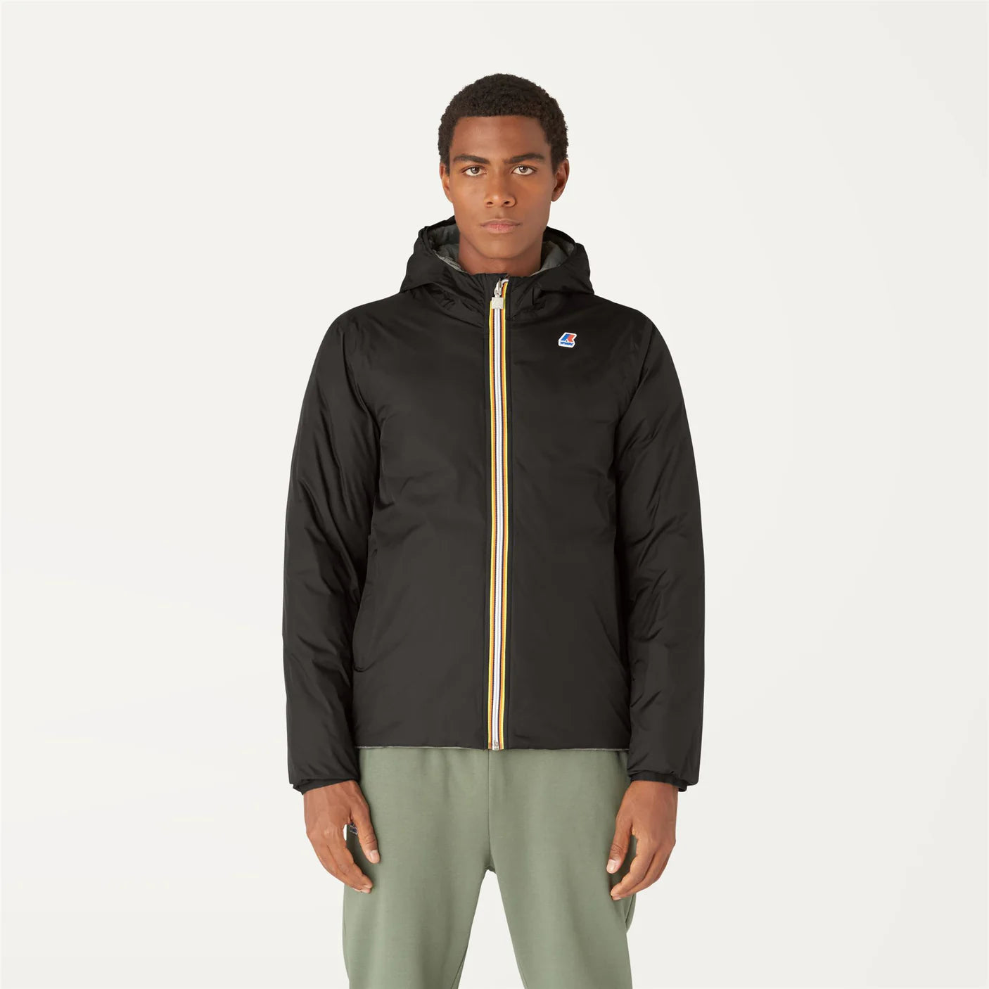 K-Way Giacca Corta Uomo Jaques Thermo Plus Double Black Grey S