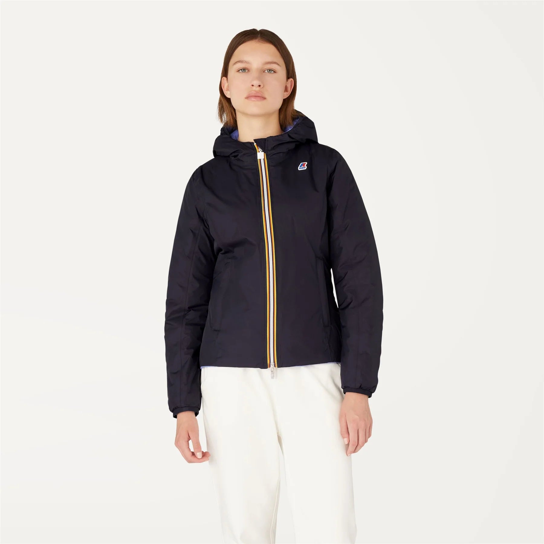 K-Way Giacca Corta Donna Lily Thermo Plus 2. Double Blu e Azzurro