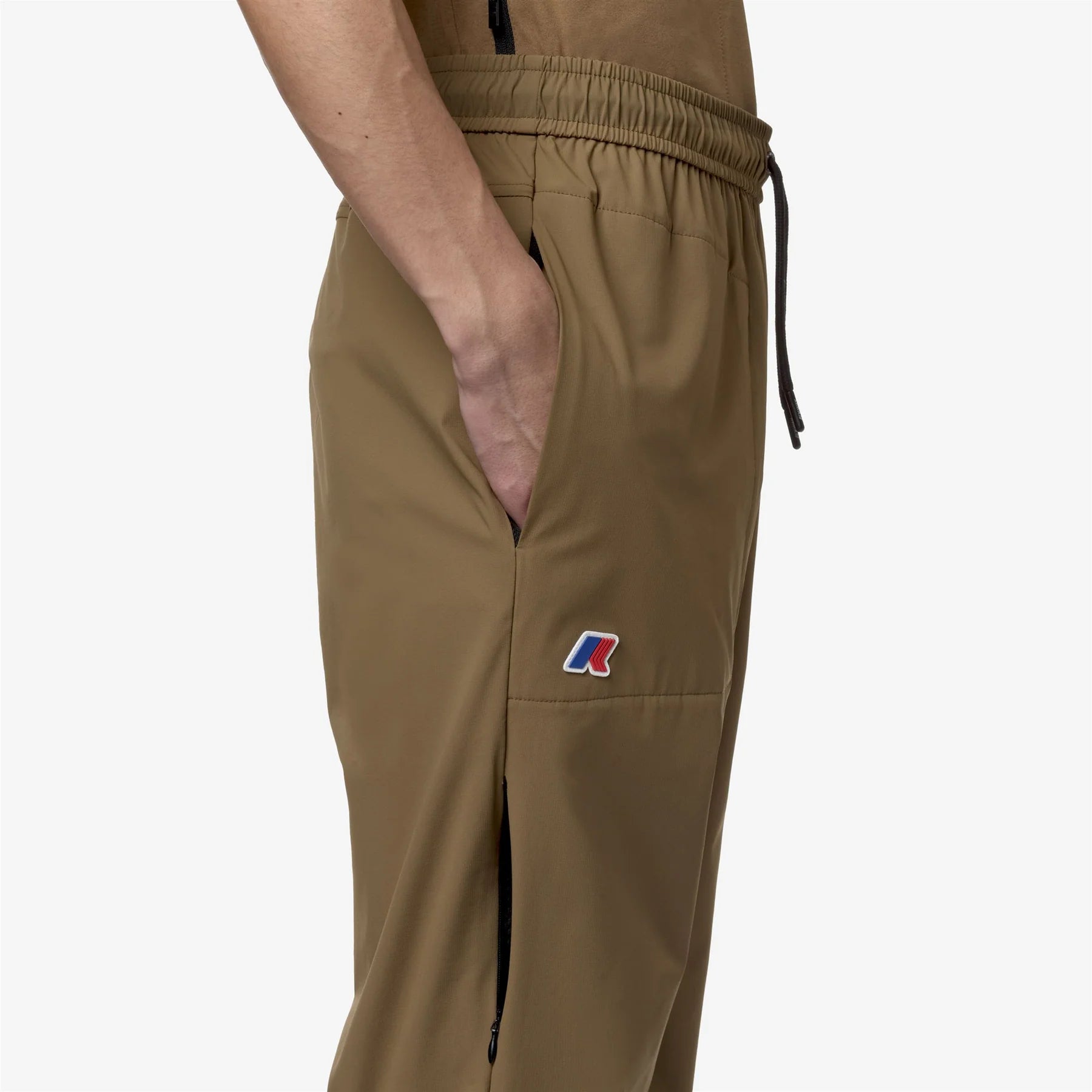 K-Way Pantalone in Misto Cotone Med Travel Uomo Marrone Corda