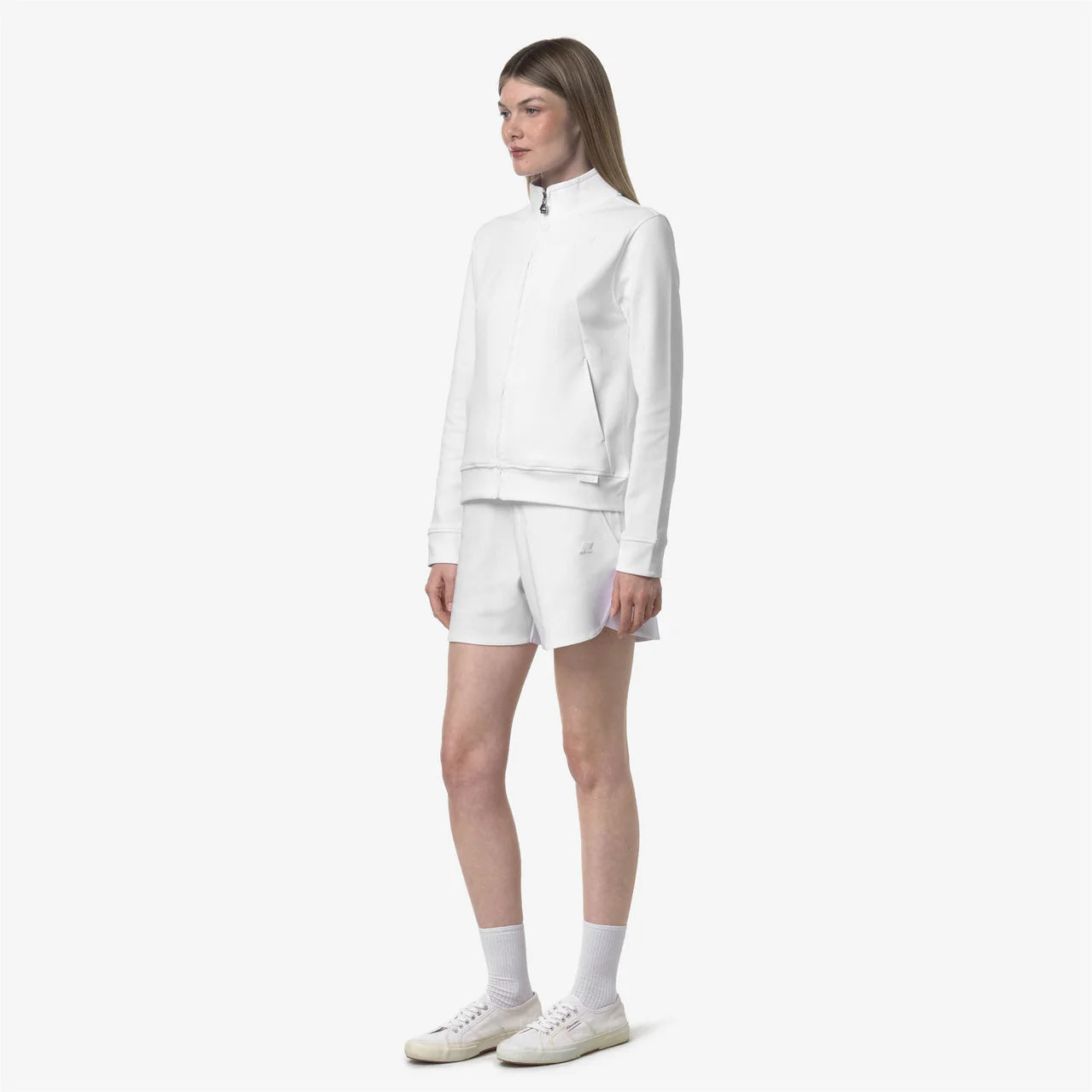 K-Way Shorts Elasticizzati Donna Otieze Interlock Bianco