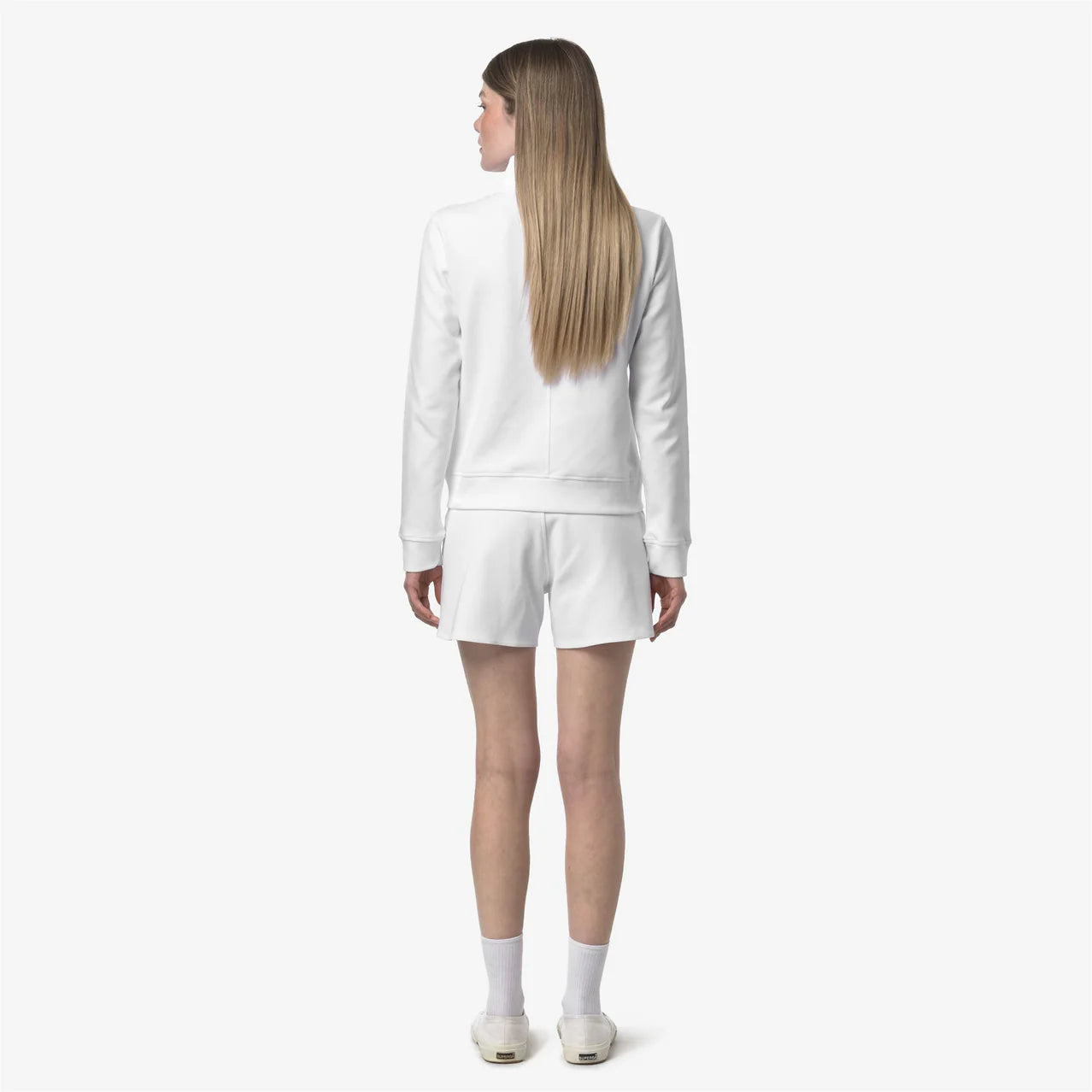 K-Way Shorts Elasticizzati Donna Otieze Interlock Bianco