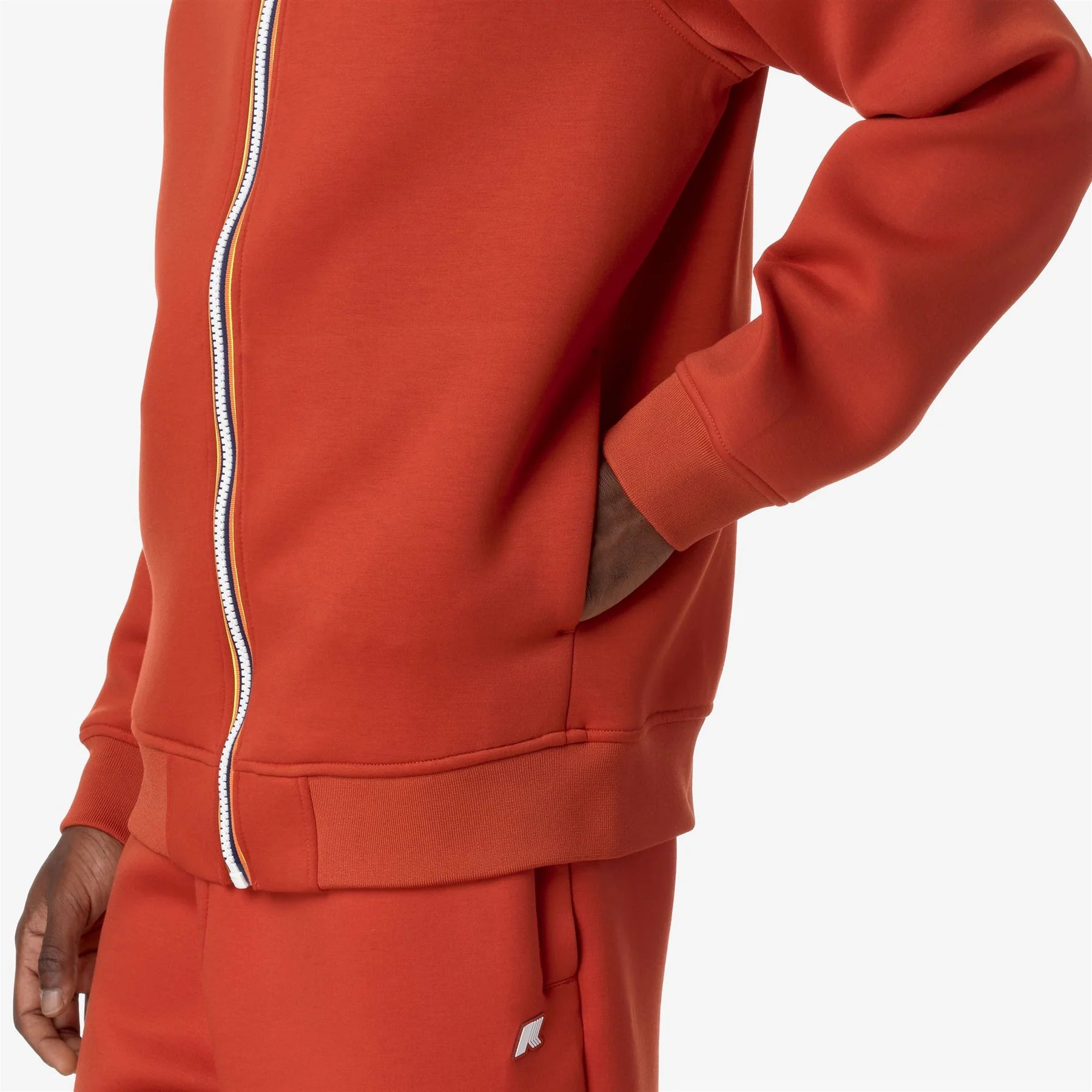 K-Way Felpa in Scuba Rainer Spacer Uomo Red Pompeian