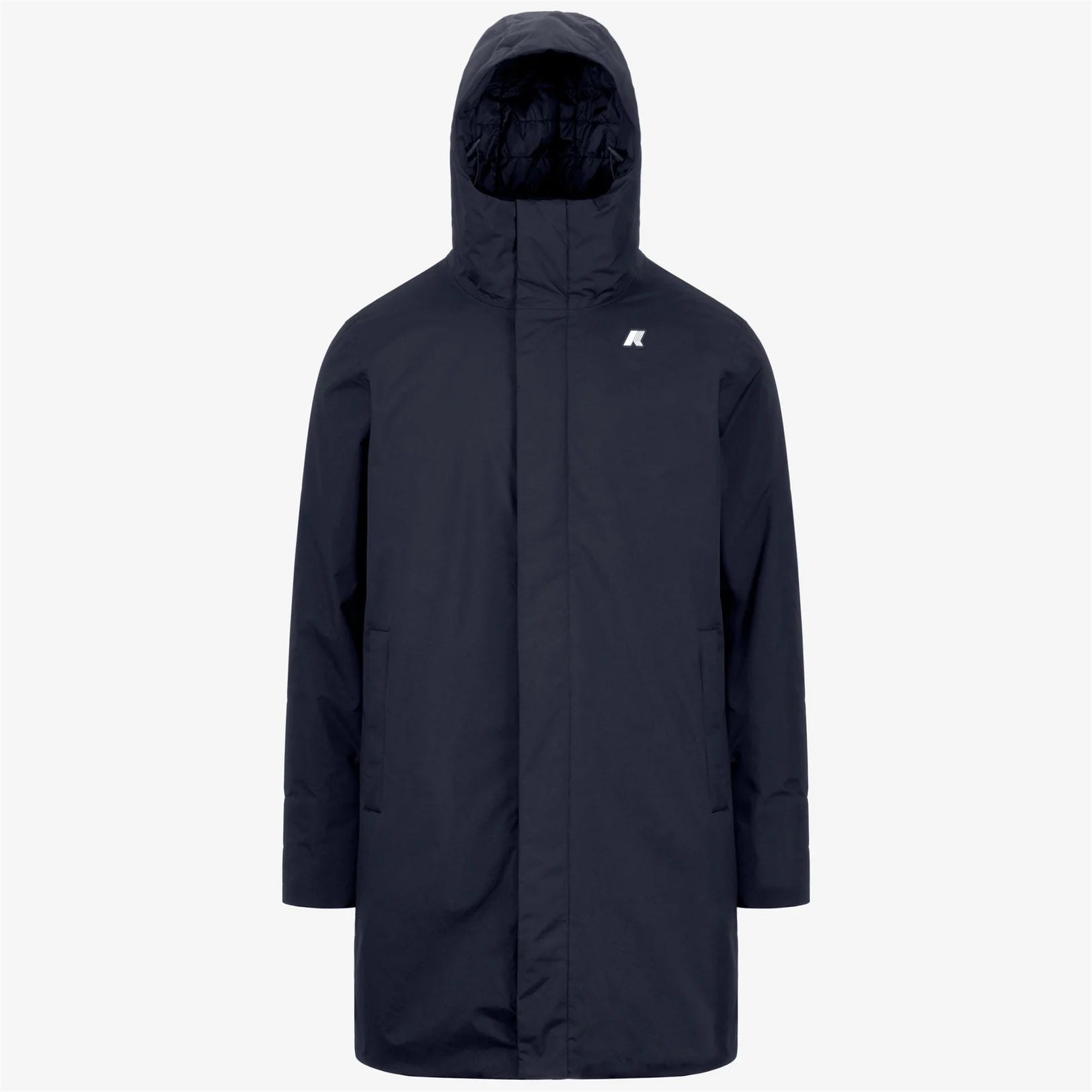 K-Way Giacca Lunga in Nylon Thomas Warm Ottoman Uomo Blue Depth