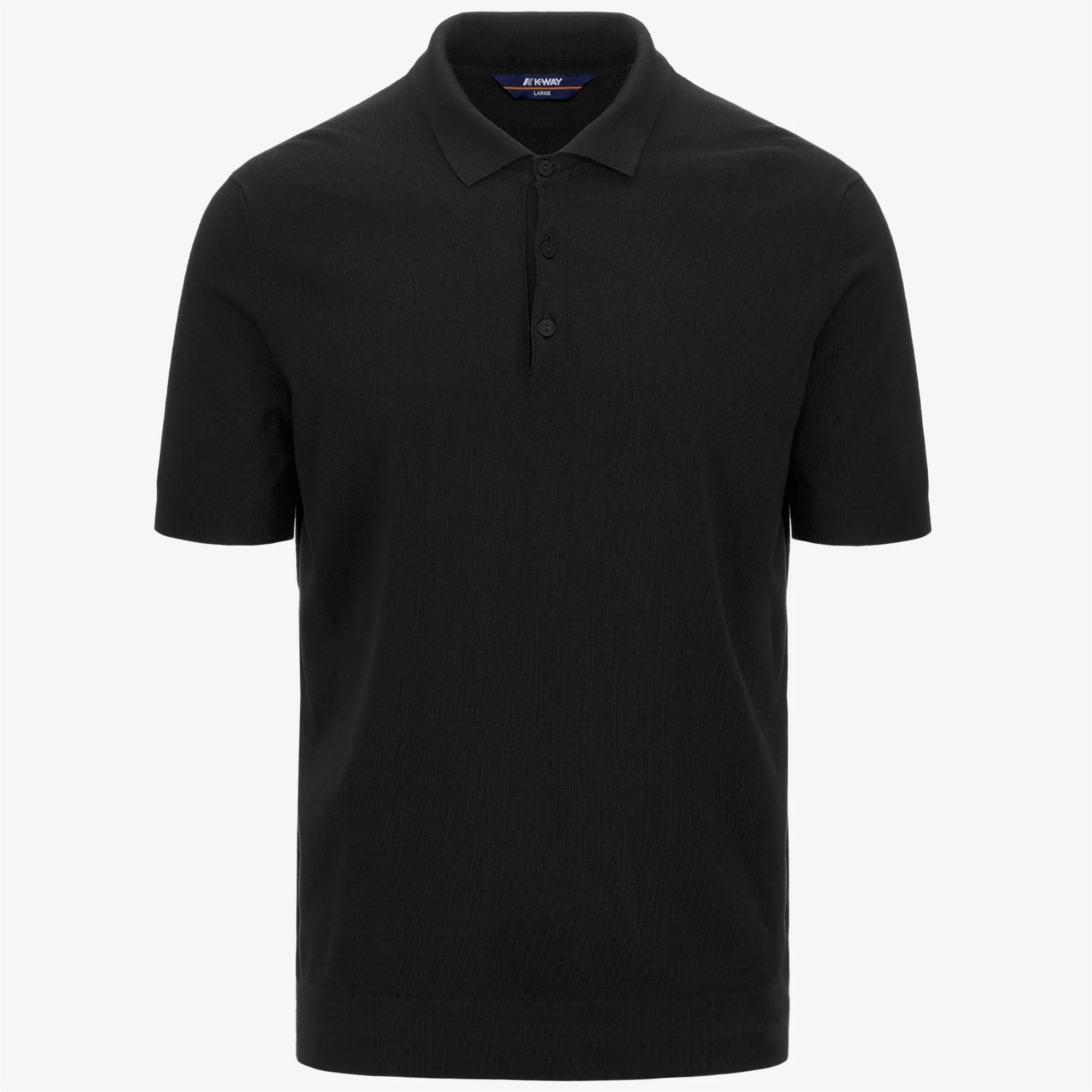 K-Way Maglia a Polo in Cotone Egiziano Leggero Pleyne Nero