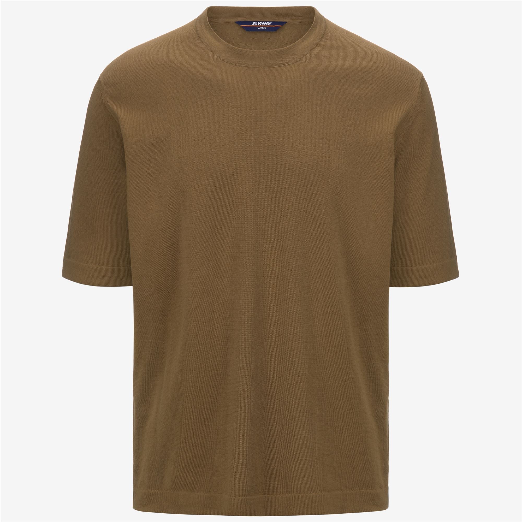 K-Way Maglia in Cotone Egiziano Leggero Combe Marrone