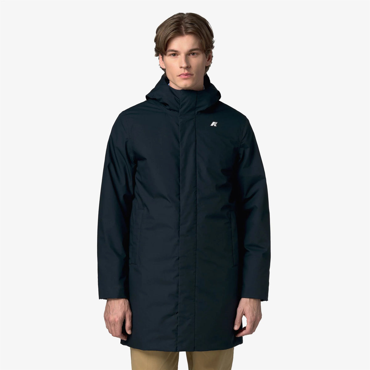 K-Way Giacca Imbottita e Impermeabile Thomas Warm Micro Canvas Uomo Blue Depth