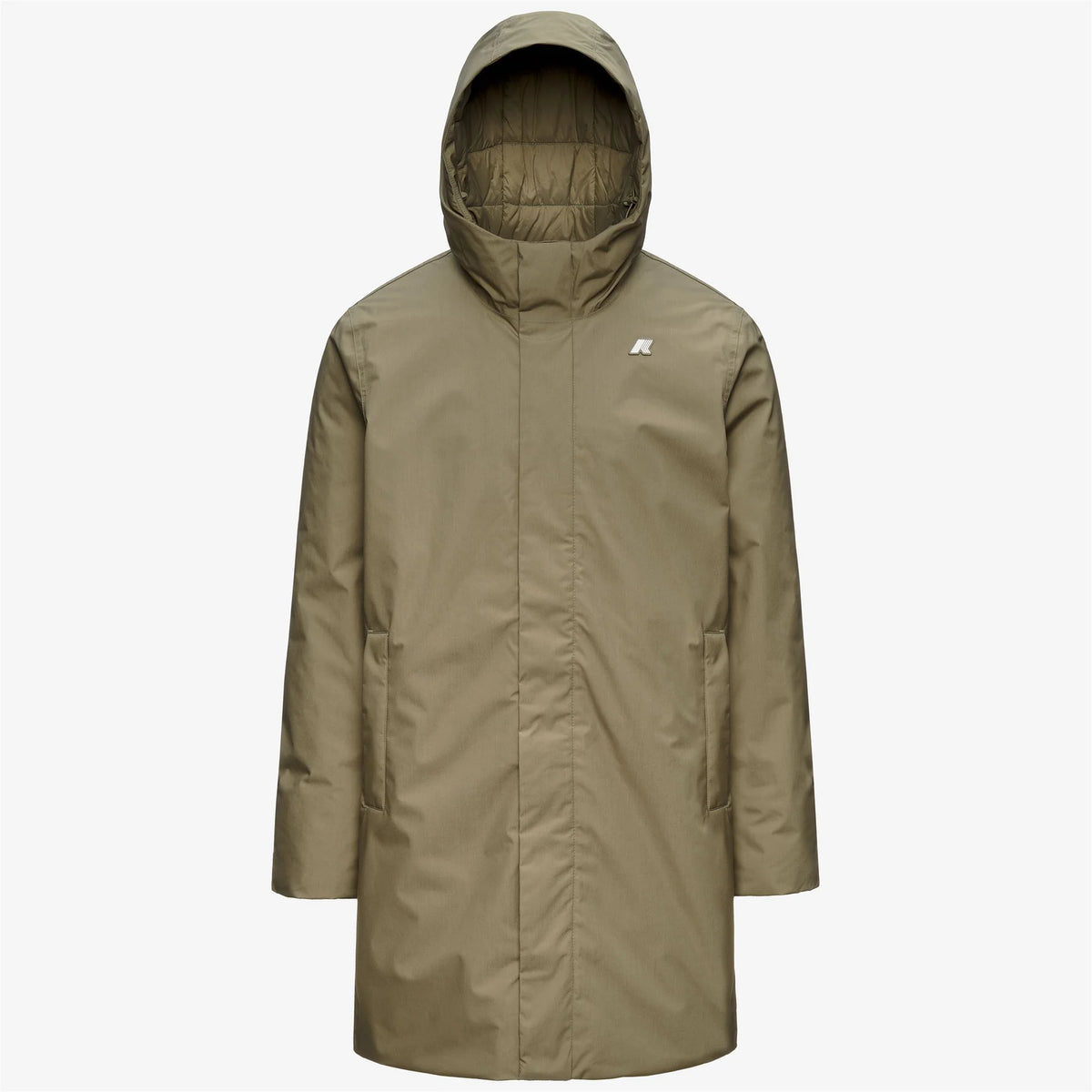 K-Way Giacca Imbottita e Impermeabile Thomas Warm Micro Canvas Uomo Green Army