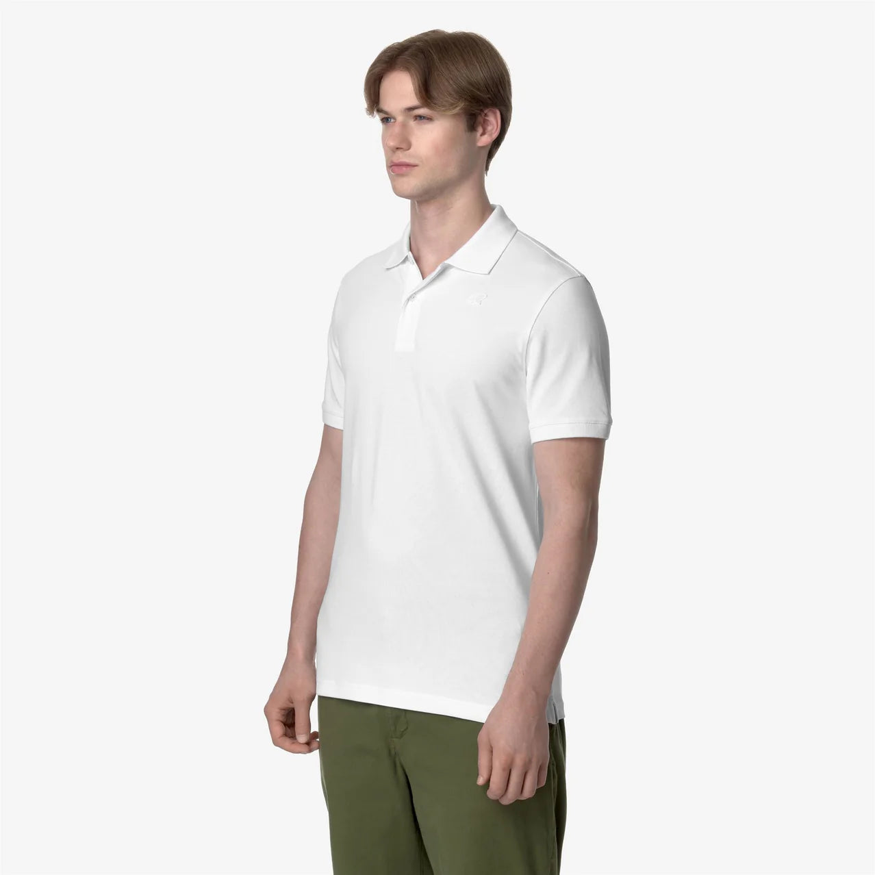 K-Way Polo in Cotone Pique' Uomo Amedee Pique Bianco