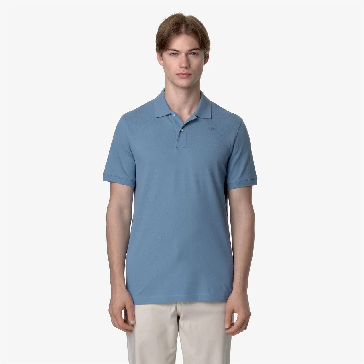 K-Way Polo in Cotone Pique' Uomo Amedee Blue Baby