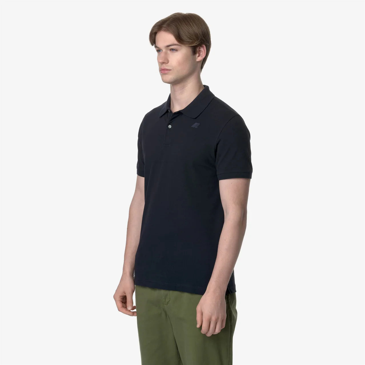 K-Way Polo in Cotone Pique' Uomo Amedee Pique Blue Depth