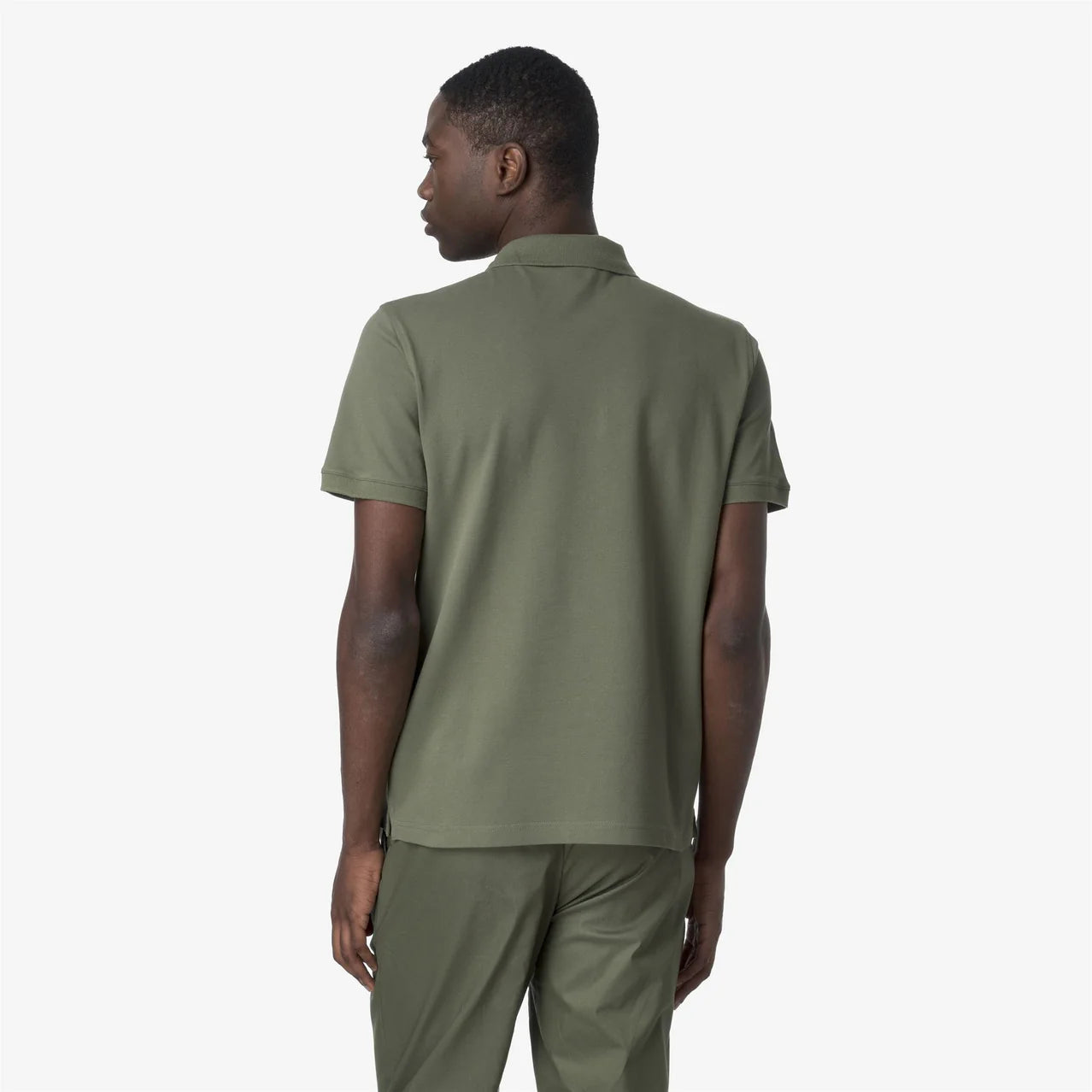 K-Way Polo in Cotone Pique' Uomo Amedee Pique Green Lichen