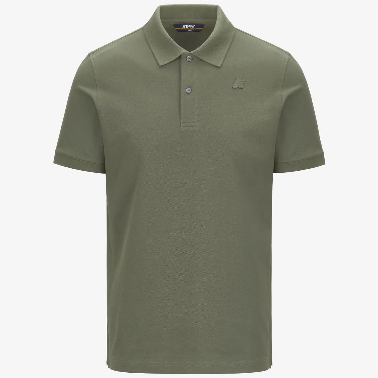 K-Way Polo in Cotone Pique' Uomo Amedee Pique Green Lichen