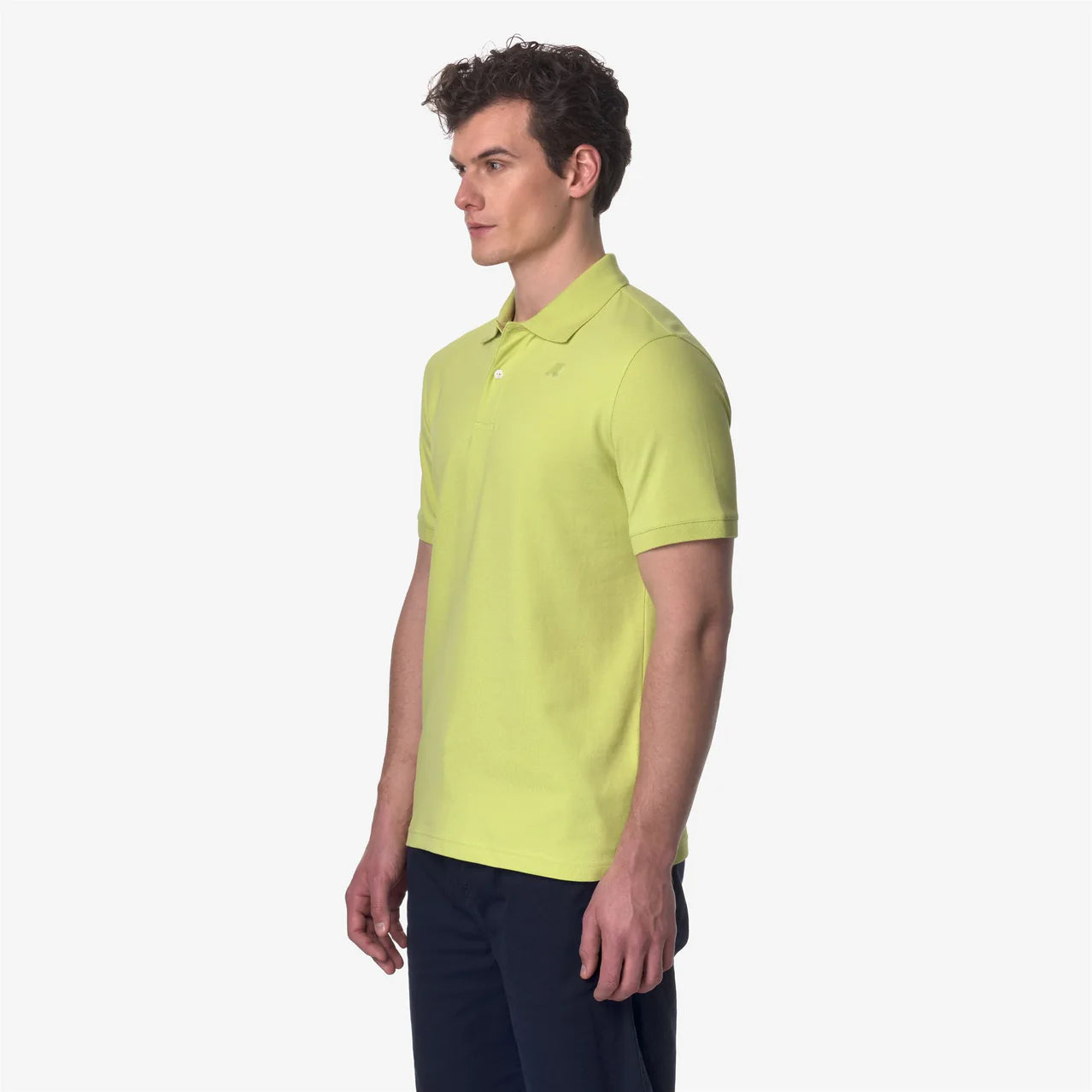 K-Way Polo in Cotone Pique' Uomo Amedee Pique Green Acacia