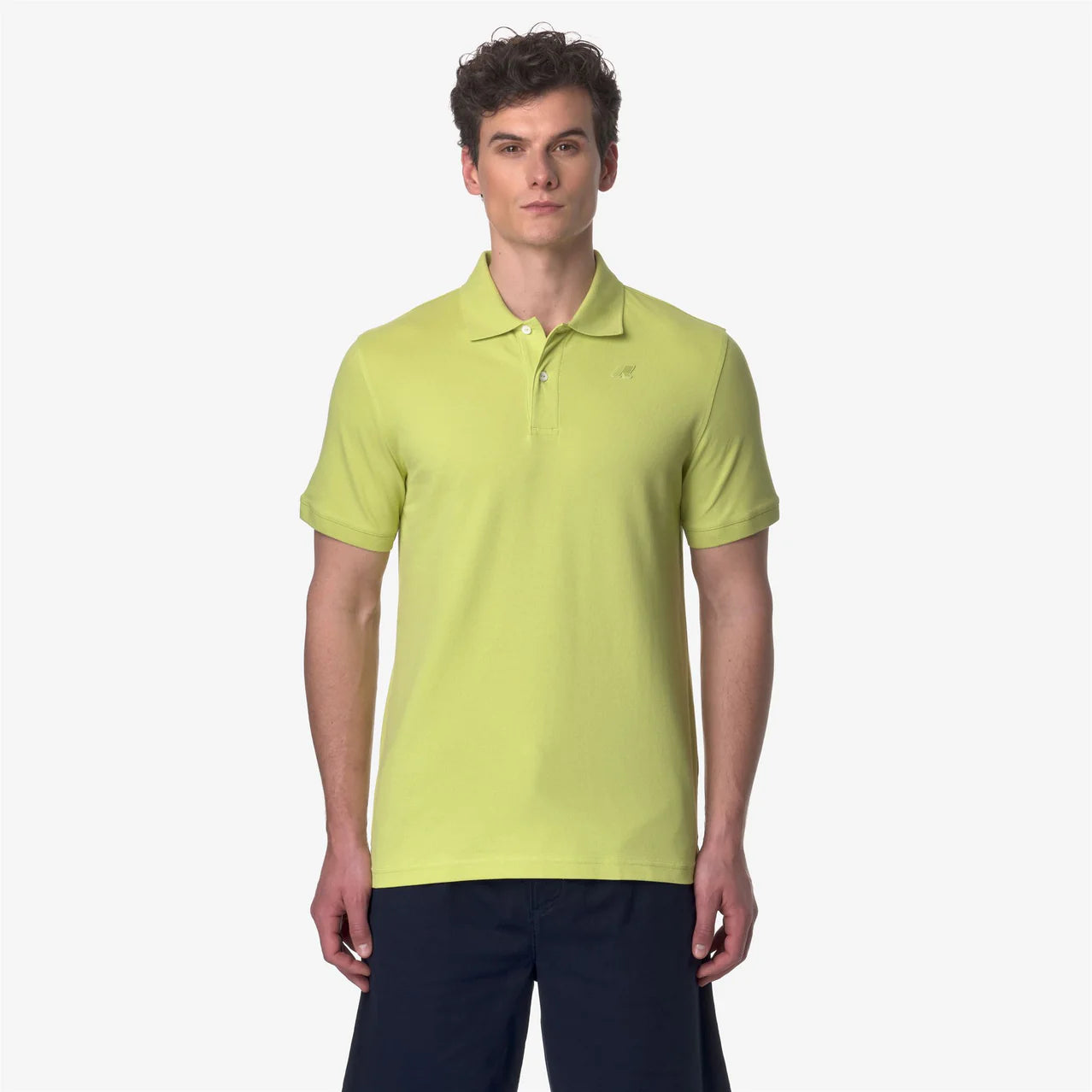 K-Way Polo in Cotone Pique' Uomo Amedee Pique Green Acacia