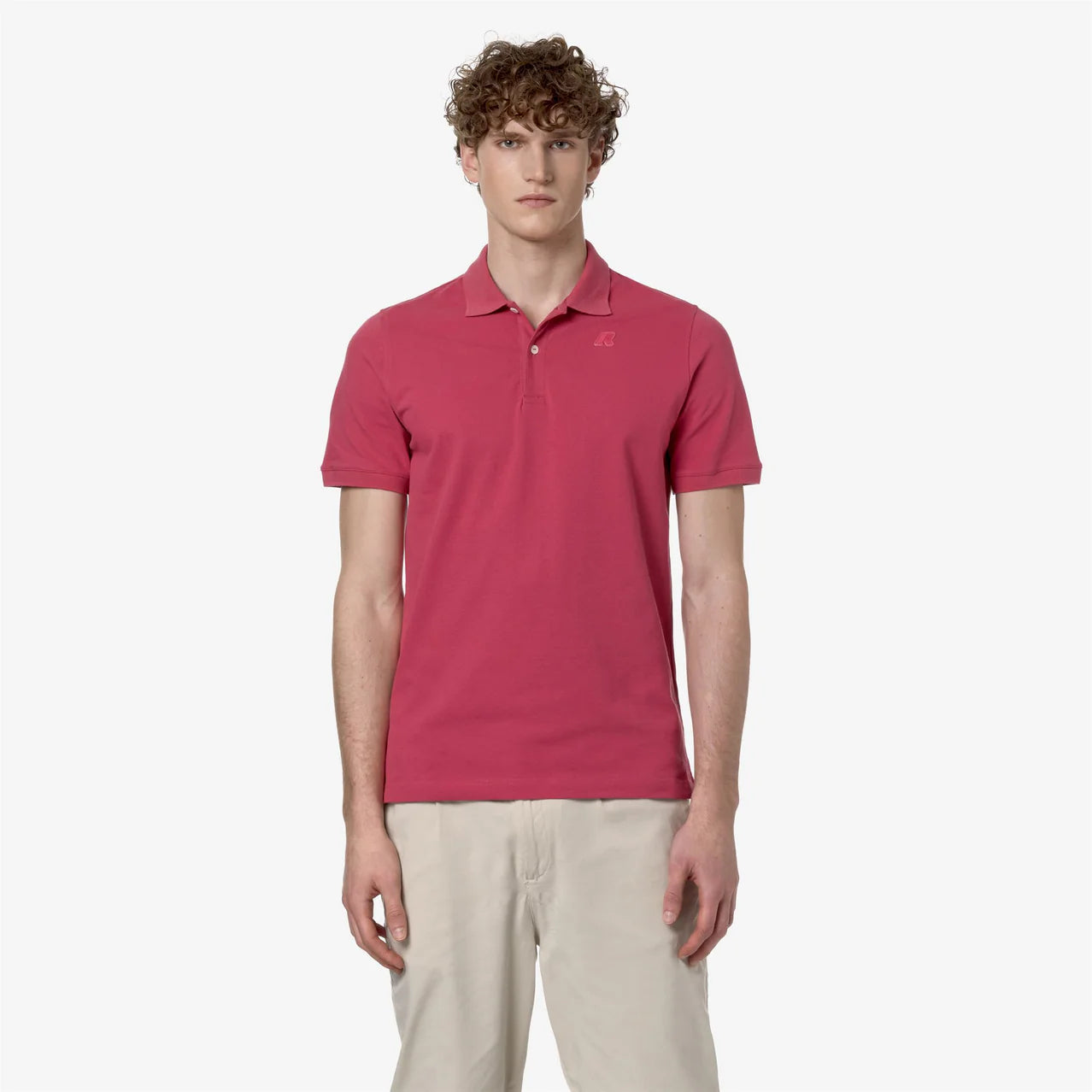 K-Way Polo in Cotone Pique' Uomo Amedee Pique Red Brownish
