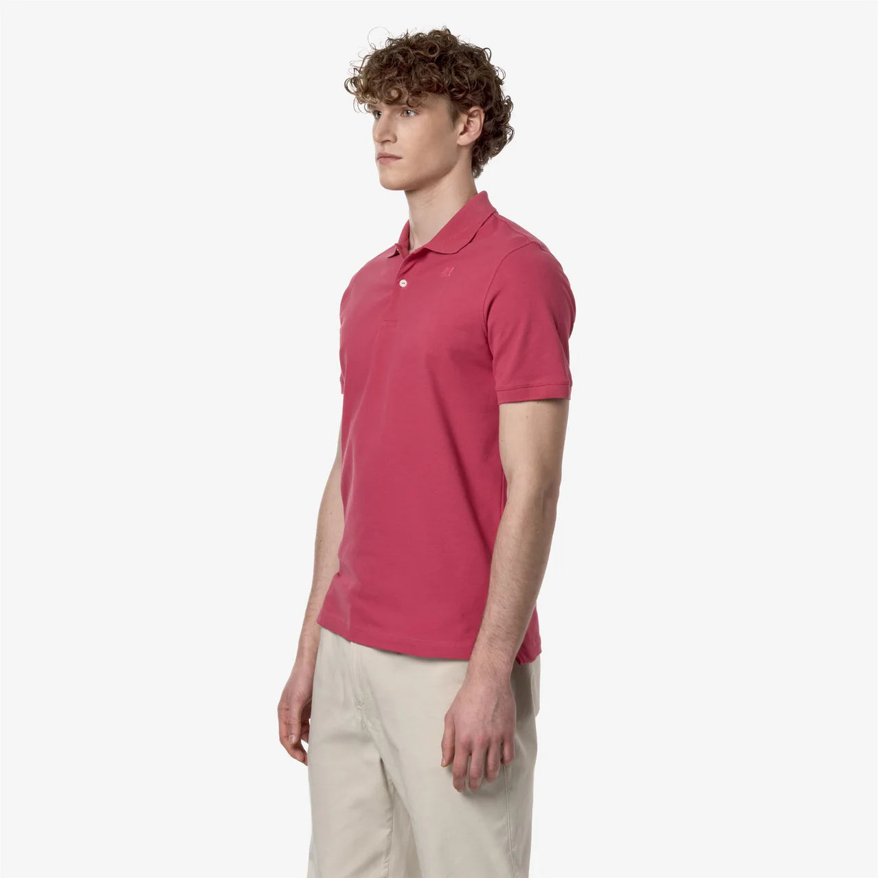 K-Way Polo in Cotone Pique' Uomo Amedee Pique Red Brownish