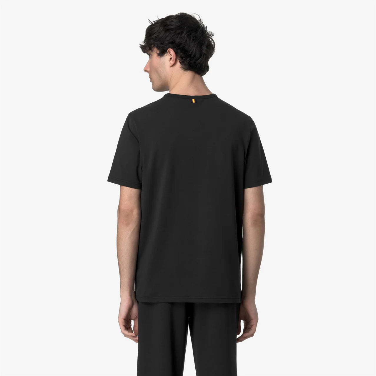 K-Way T-Shirt in Cotone Uomo Adame Light Stretch Jersey Black Pure