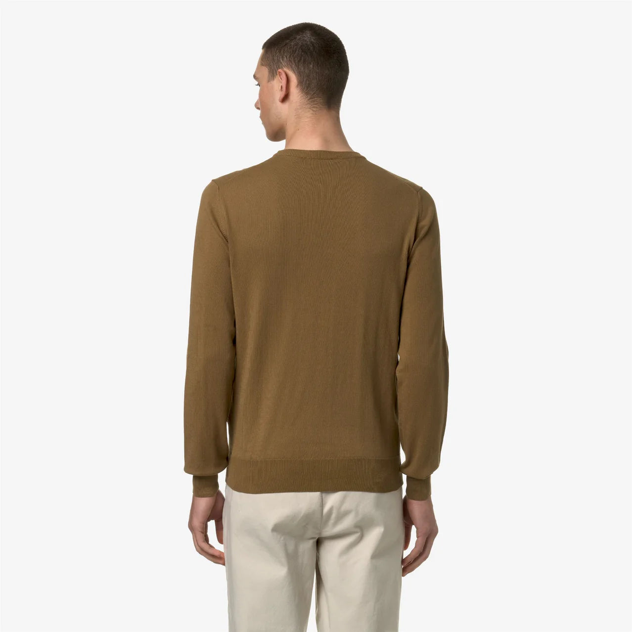 K-Way Maglia in Cotone Sebastien Uomo Marrone Corda