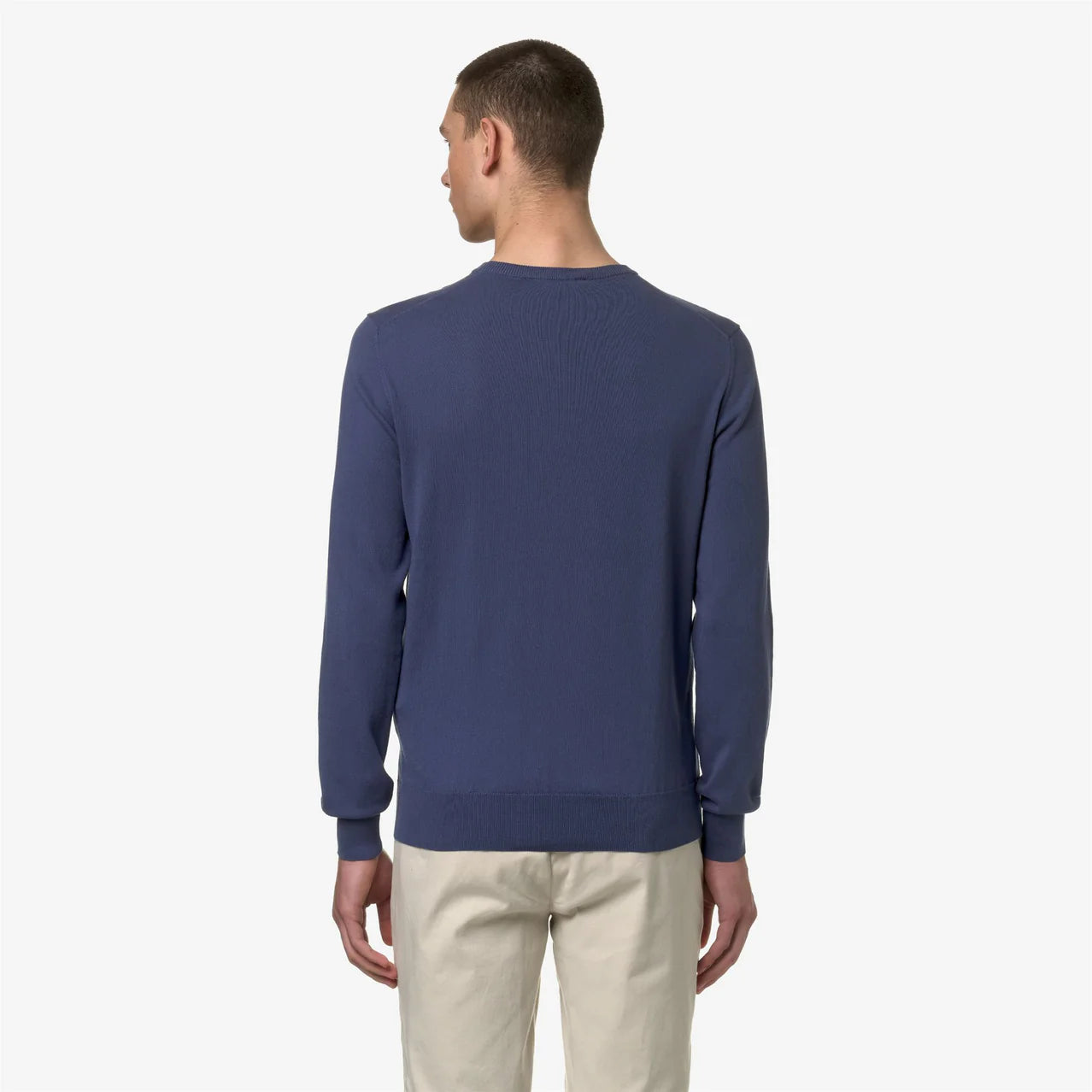 K-Way Maglia in Cotone Sebastien Uomo Blue Indigo