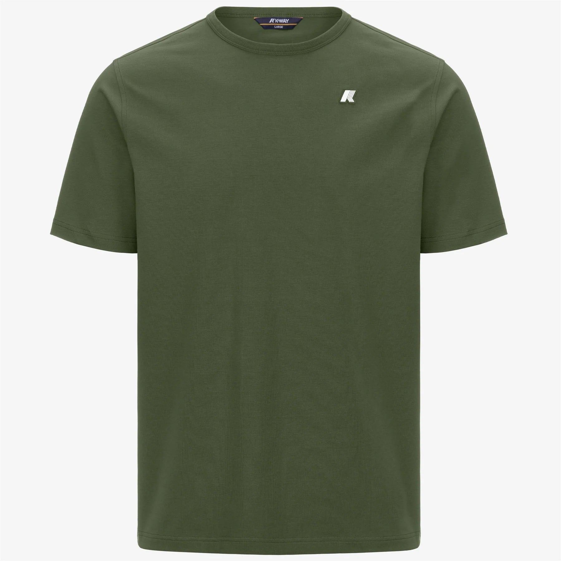 K-Way T-Shirt in Cotone Adame Uomo Verde Cipresso