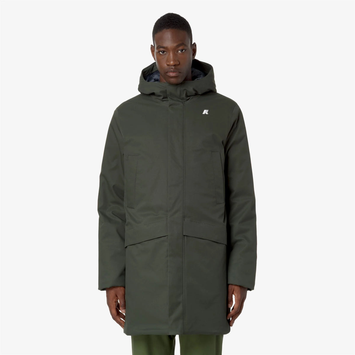 K-Way Giacca Impermeabile Jarno Twill Marmotta Uomo Green B-Blue A
