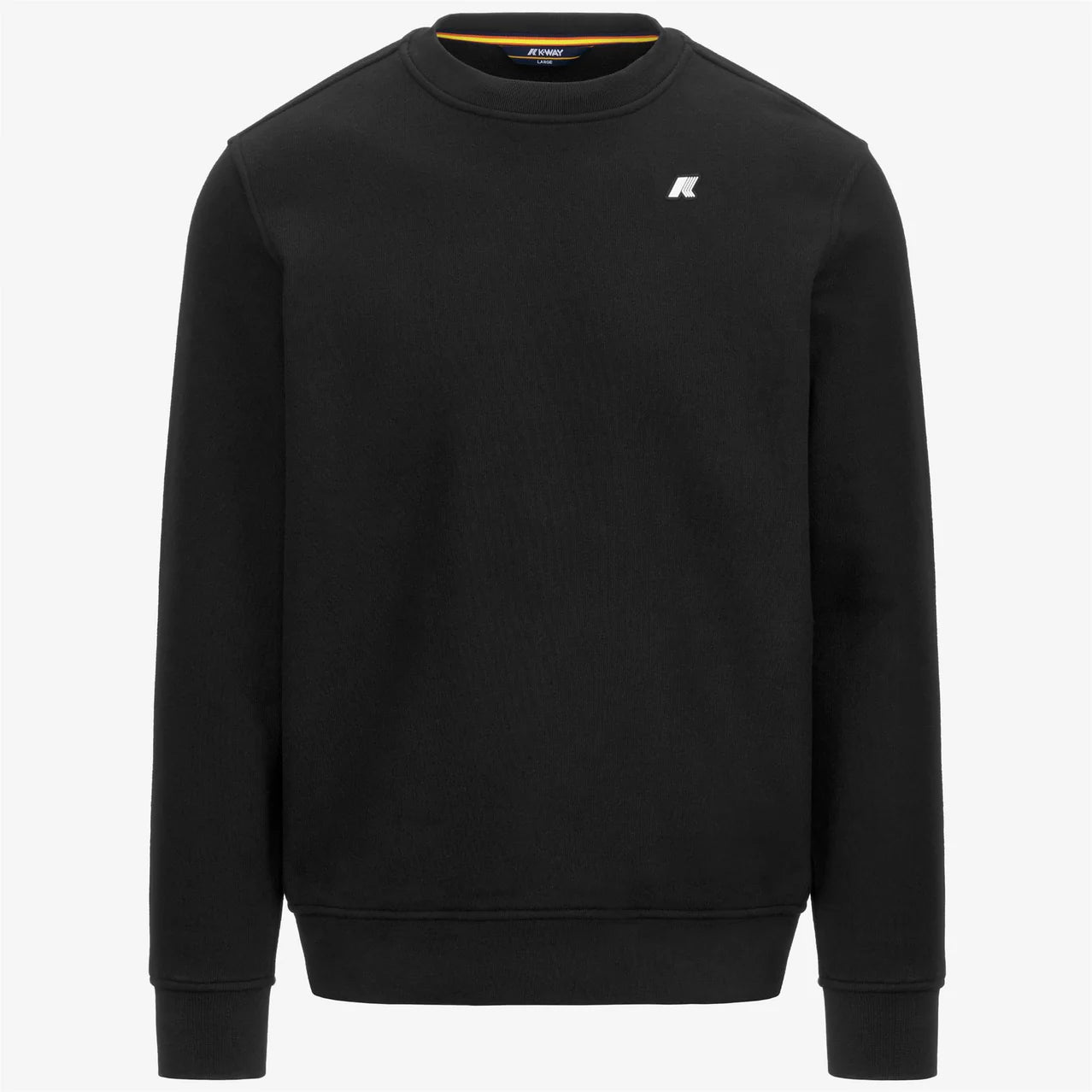 K-Way Felpa in Cotone Baptiste Heavy Fleece Uomo Black Pure