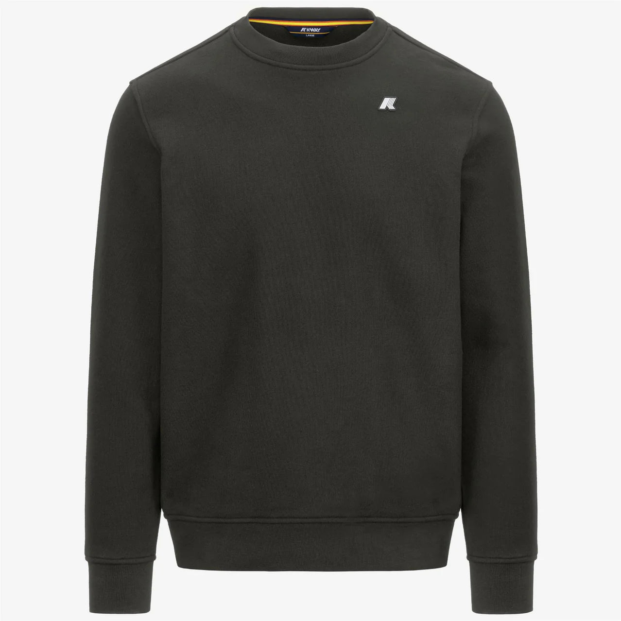 K-Way Felpa in Cotone Baptiste Heavy Fleece Uomo Green Blackish
