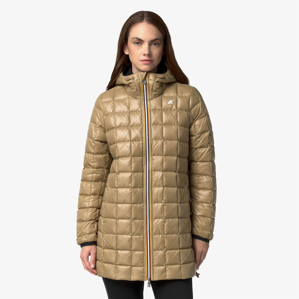 K-Way Giacca Imbottita Reversibile Sophie Thermo Plus Donna Black Pure - Beige Khaki