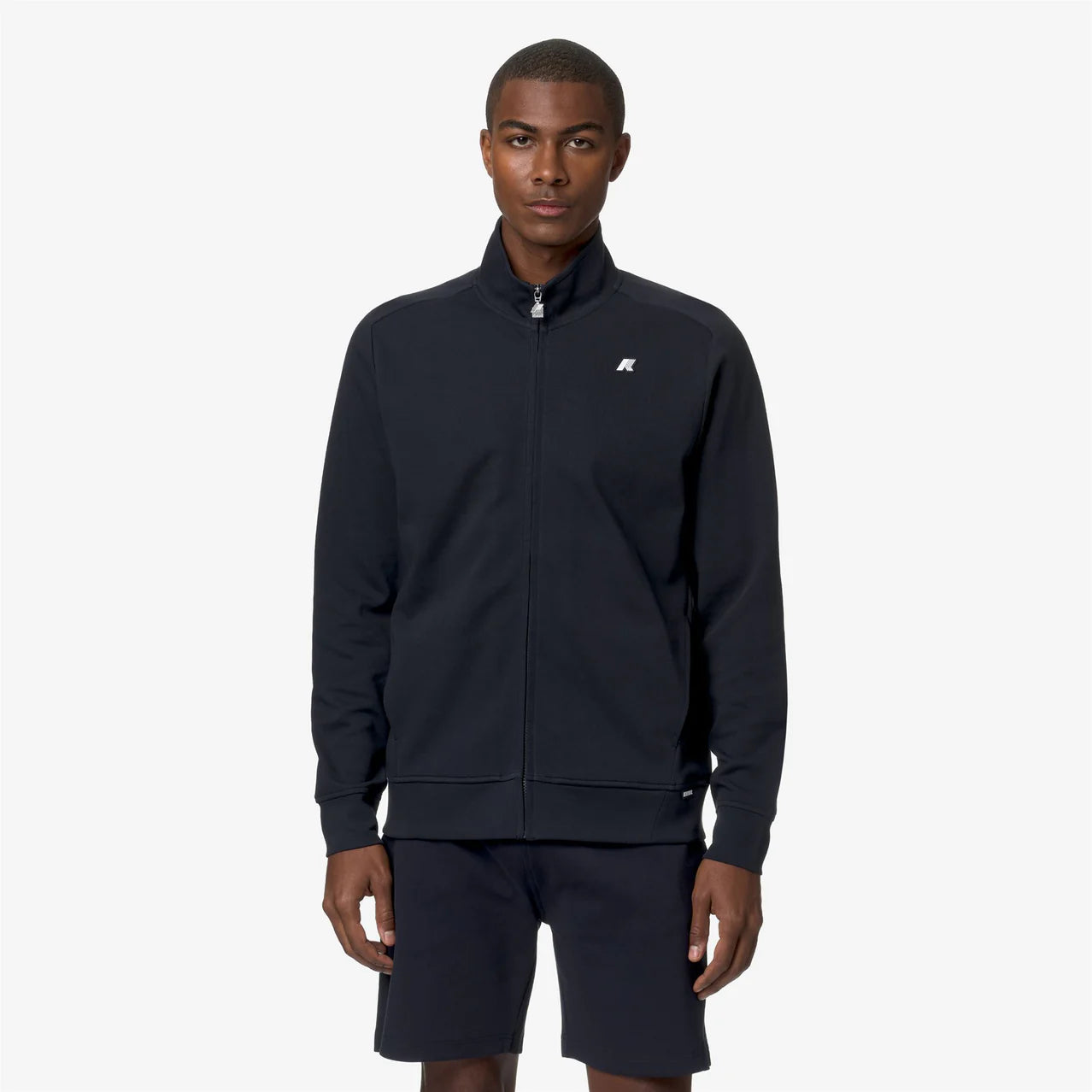 K-Way Felpa in Interlock Elasticizzato Uomo Hayce Interlock Blue Depht