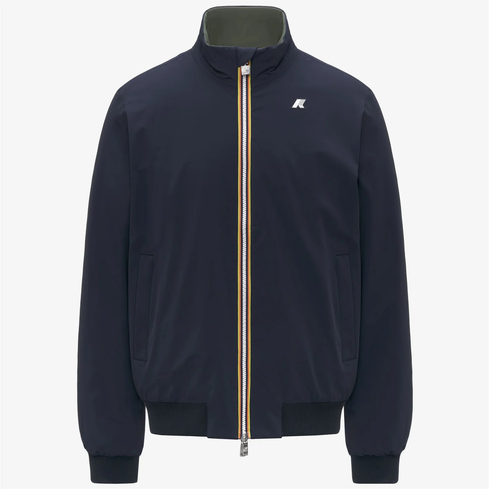 K-Way Giacca Reversibile Impermeabile Arsene ST Warm Double Blue Depth-Green Blackish