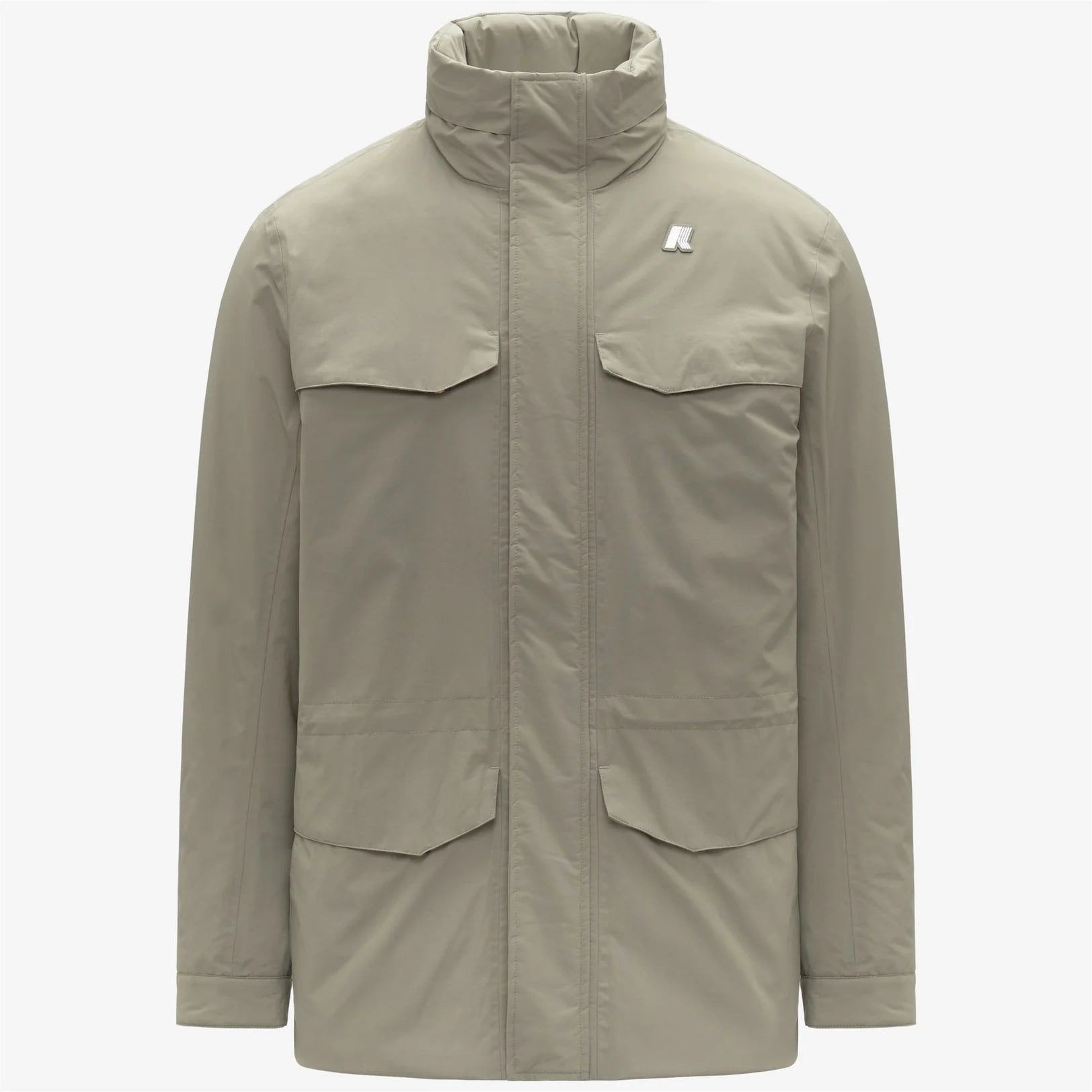 K-Way Giacca Impermeabile con Cappuccio Manuel Warm Ottoman Uomo Green OAK