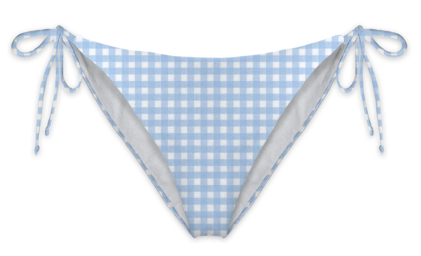 Mc2 Bikini a Triangolo Leah Virgo a Scacchi Vichy Donna Celeste e Bianco