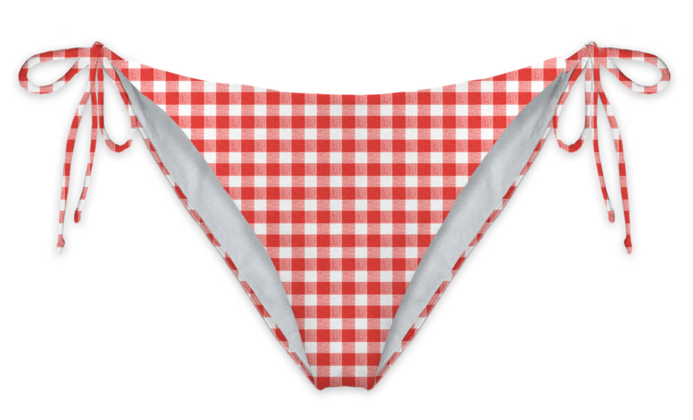 Mc2 Bikini a Triangolo Leah Virgo a Scacchi Vichy Donna Rosso e Bianco