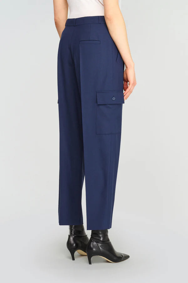 Semicouture Pantalone in Fresco Lana Donna Giusy Blu Universo