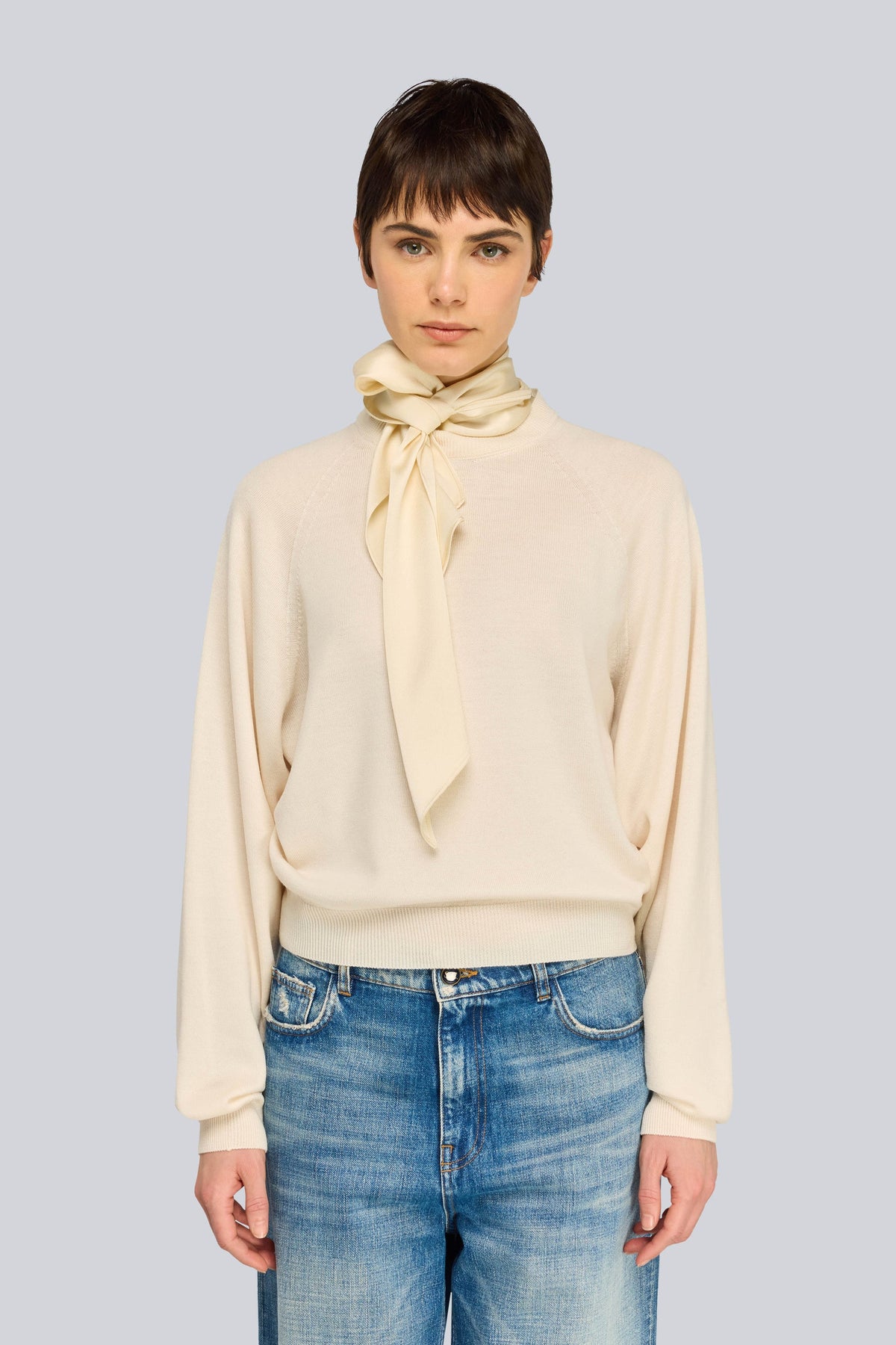 Semicouture Maglia in Lana Kathi Donna Burro
