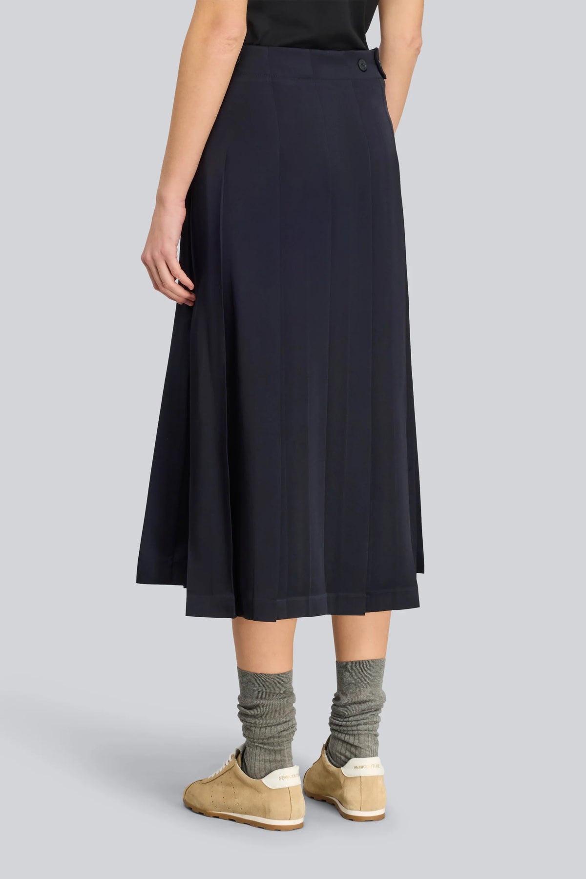 Semicouture Gonna a Pieghe Tempest Donna Blu Notte