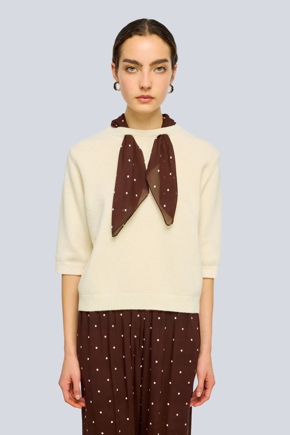 Semicouture Maglia in Lana Merinos Avril Donna Burro