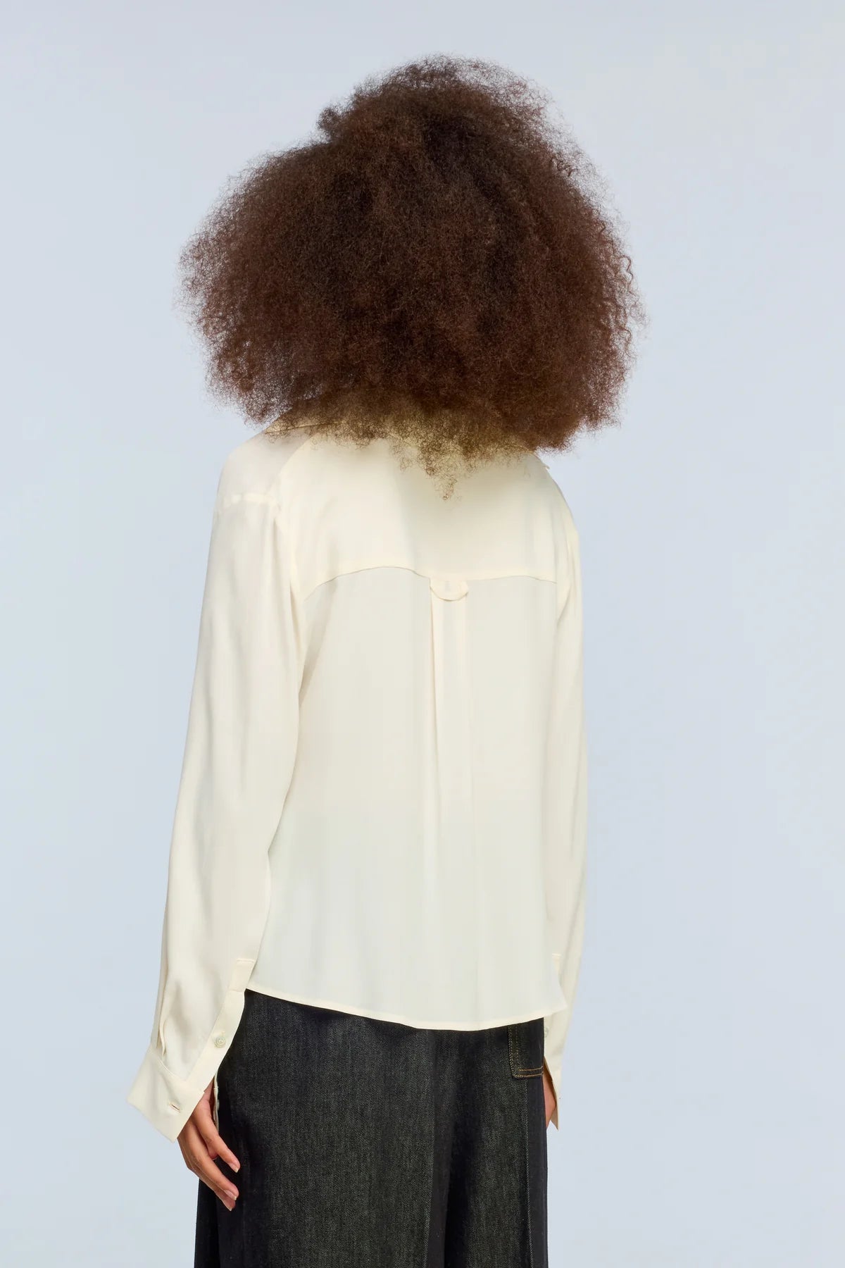 Semicouture Camicia in Crepe Liane Donna Burro