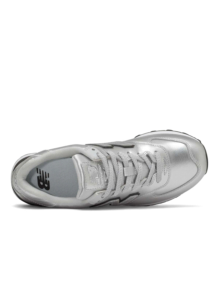 New Balance Sneakers in Pelle Donna WL574WNE Grigio Metallizzato