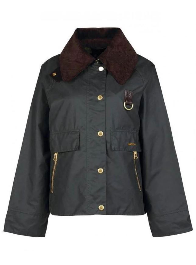 Barbour Giacca Cerata Catton Wax Donna Sage Ancient