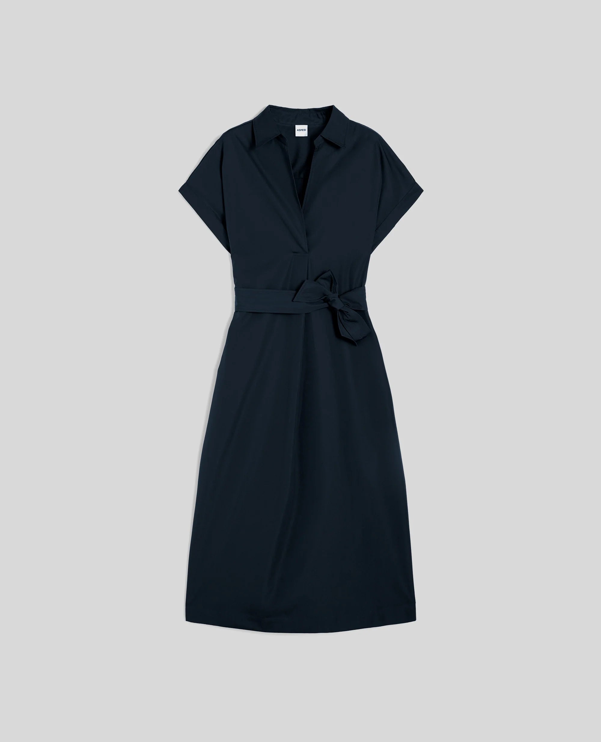 Aspesi Abito Lungo in Cotone Donna 2935 Blu Navy