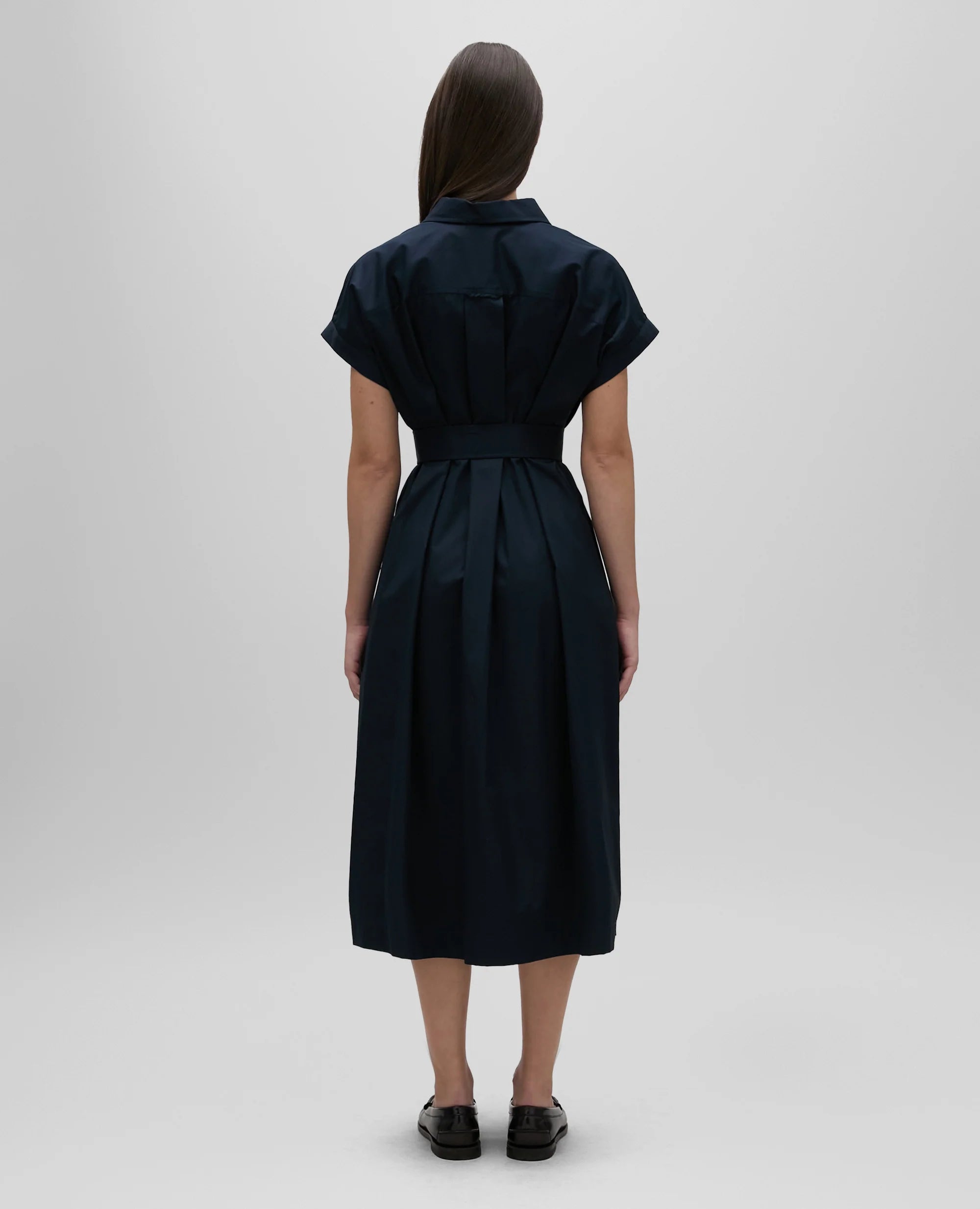 Aspesi Abito Lungo in Cotone Donna 2935 Blu Navy